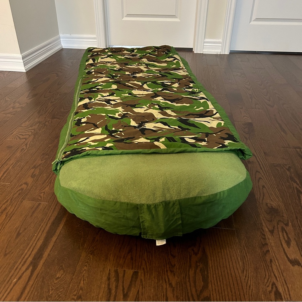 Marshmallow Camouflage Kid's Inflatable Mattress Sleeping Bag Combination